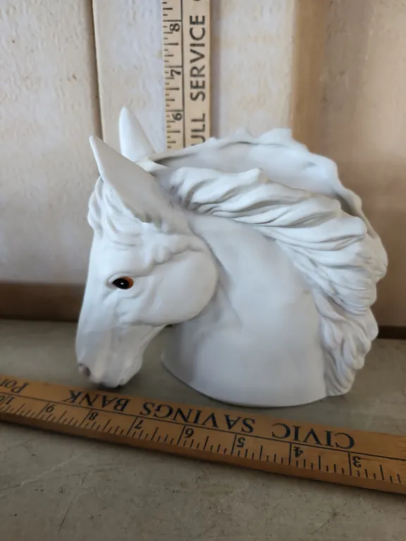 Vintage Fine Porcelain Horse Head Planter Made In Mexico 6.5"X3.25"X6.25"