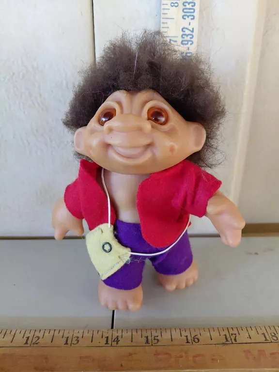 Vintage 1977 Thomas Dam Troll Doll Made In Denmark 6" Tall