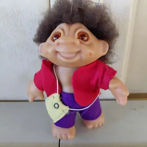 Vintage 1977 Thomas Dam Troll Doll Made In Denmark 6" Tall
