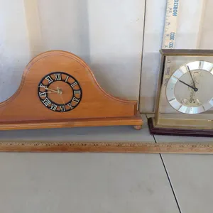 Vintage Quartz Se-Vouer Clock (Some # Ticks Are Decatched) & Wood Clock