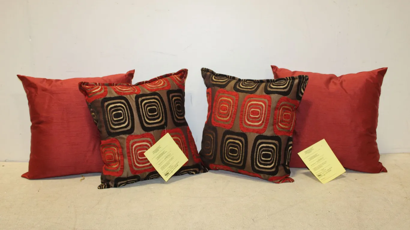 Brick & Black Throw Pillows