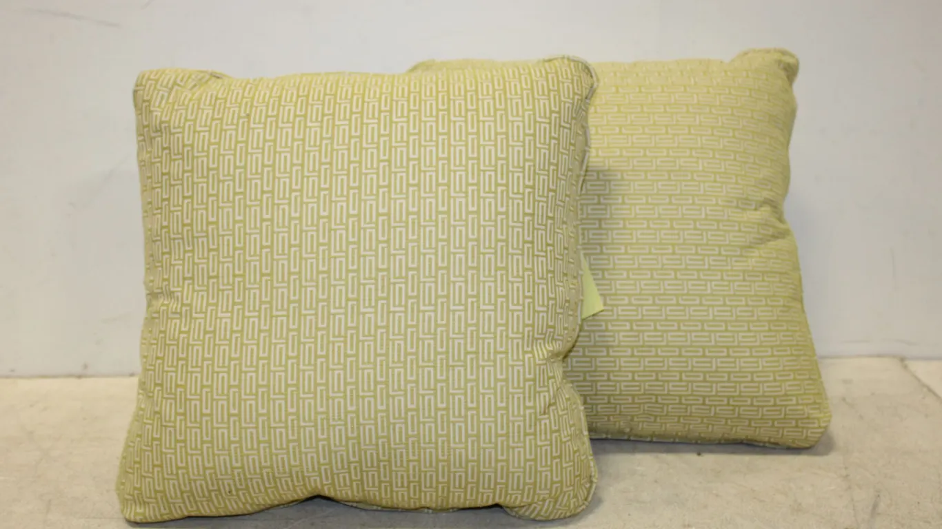 Chartreuse Pattern Throw Pillows