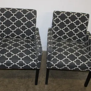 Charcoal Pattern Accent Armchairs