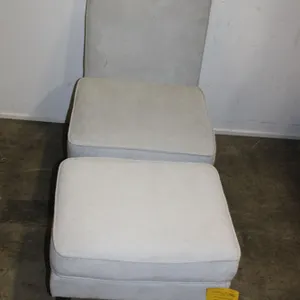 Gray Chair & Ottoman Set