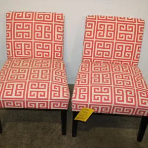 Coral Pattern Side Chairs