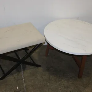 Marble Coffee Table & Ottoman