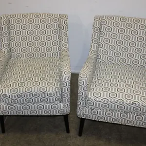 Gray Patterned Armchairs