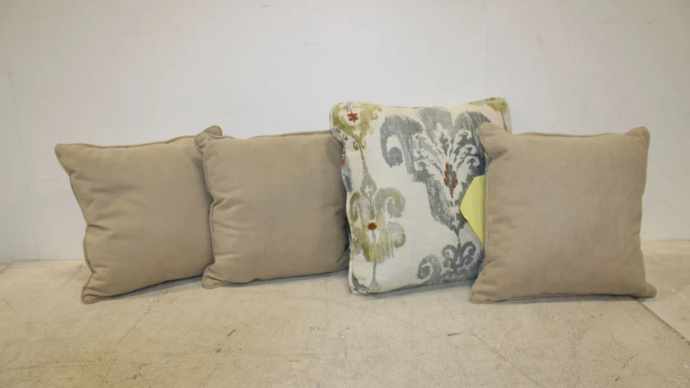Ikat & Beige Throw Pillows