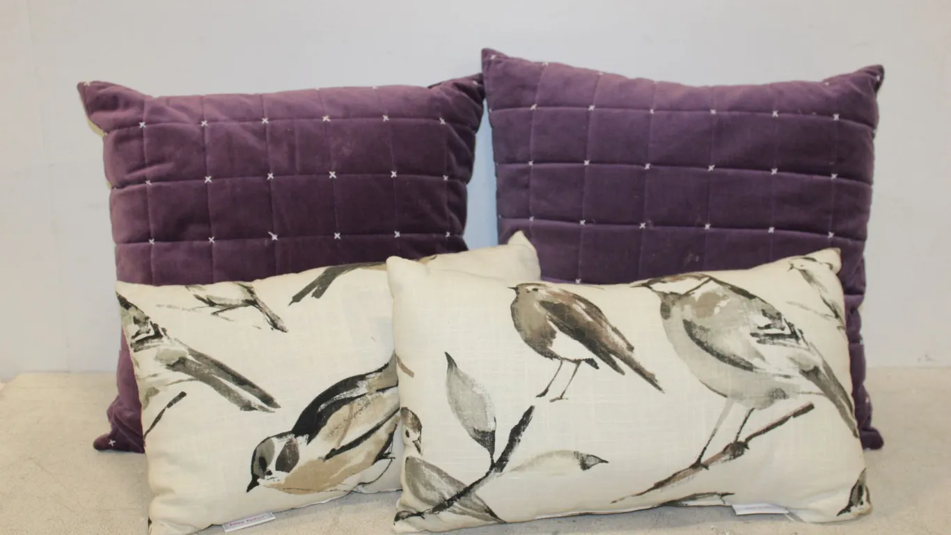 Bird & Purple Throw Pillows