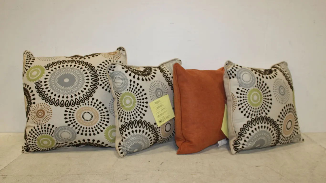 Patterned & Rust Decorative Pillows