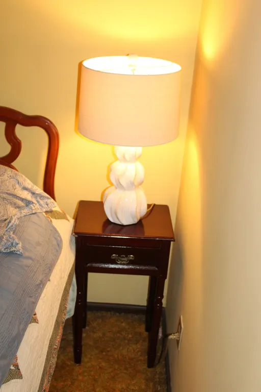 Night Stand and Lamp