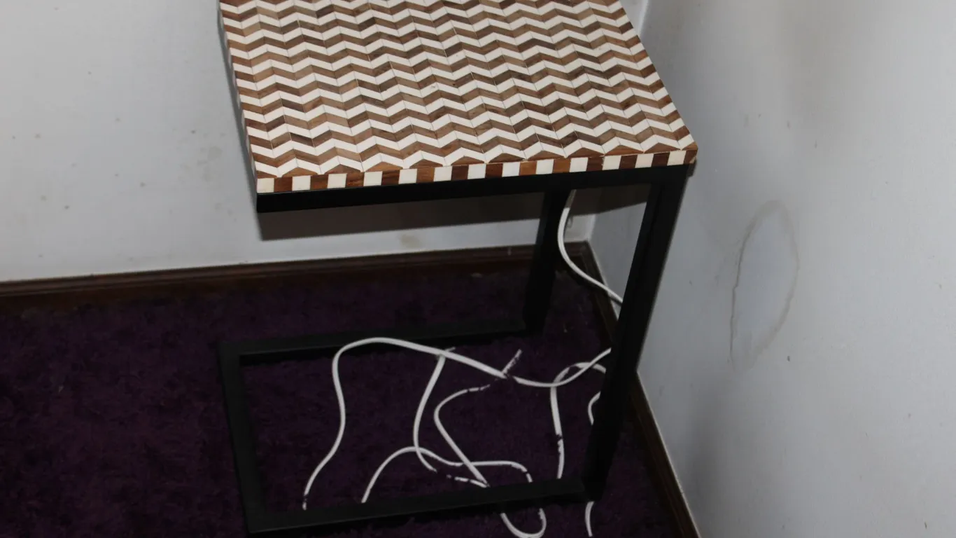 Bone Inlay Side Table