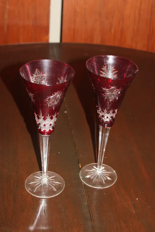 Ruby Crystal Goblets