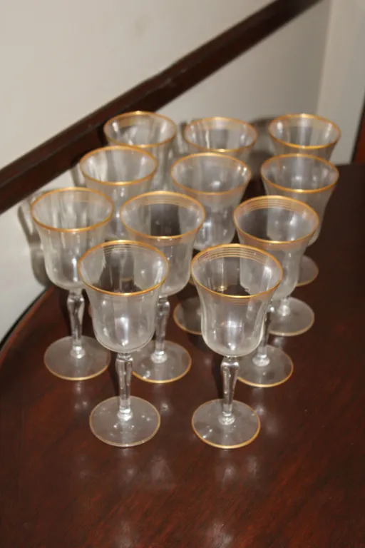 Gold Rim Stemware