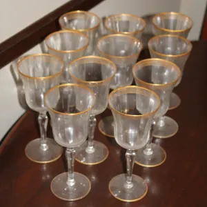 Gold Rim Stemware