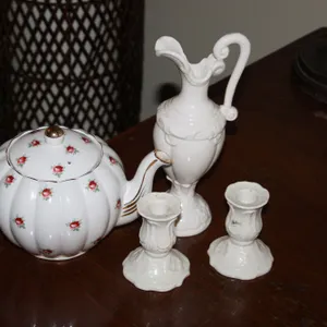 Teapot, Ewer & Candlesticks