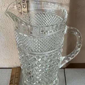 Vintage Anchor Hocking Wexford Pitcher 8''X9.5''