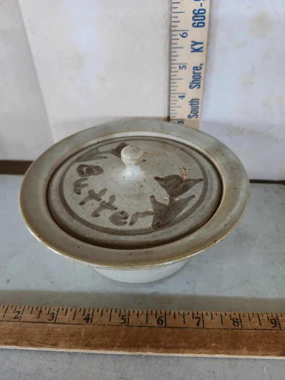 Vintage Pottery Butter Dish