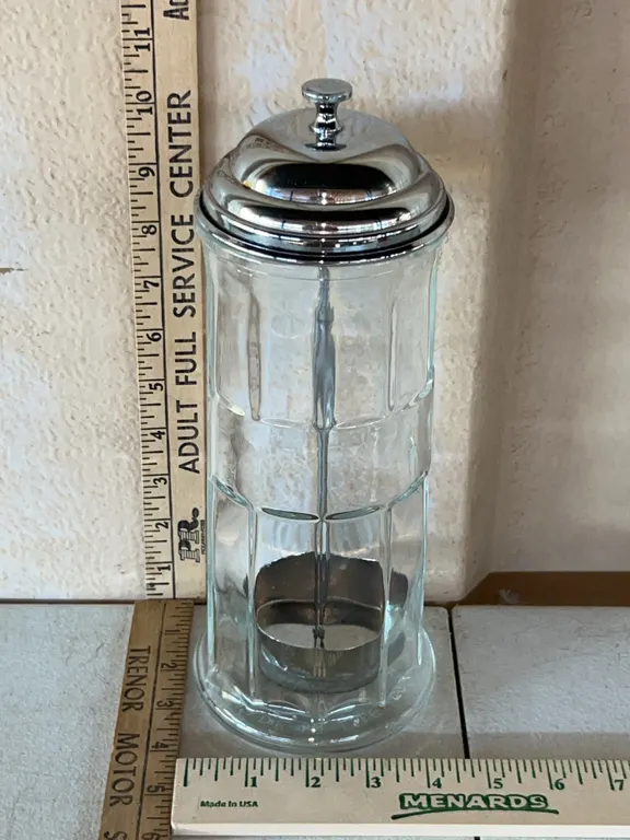 Tablecraft Glass/Metal Straw Holder 11" Tall