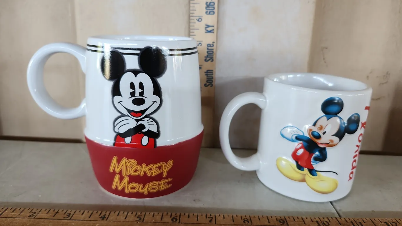 2 Mickey Mouse Mugs