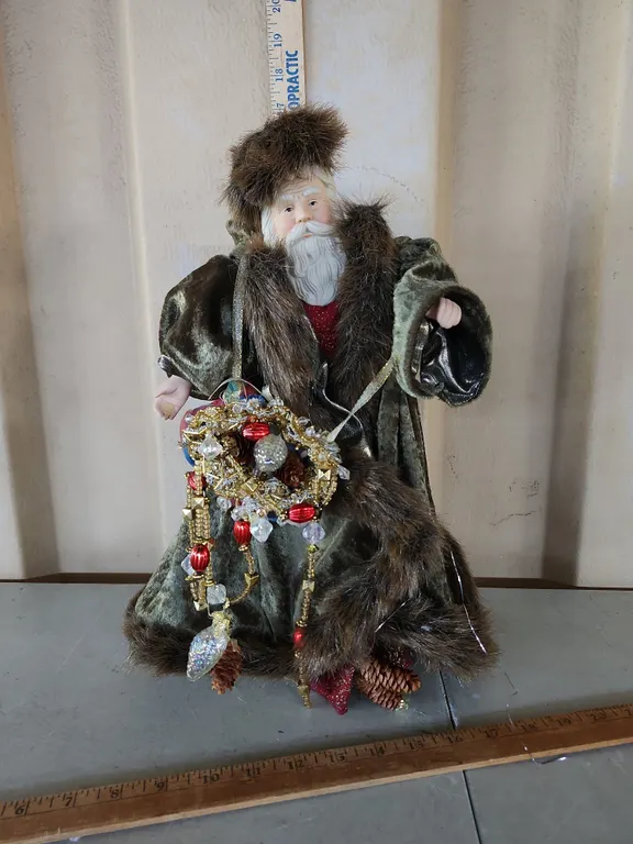 Santa Tree Topper 15.5" Tall