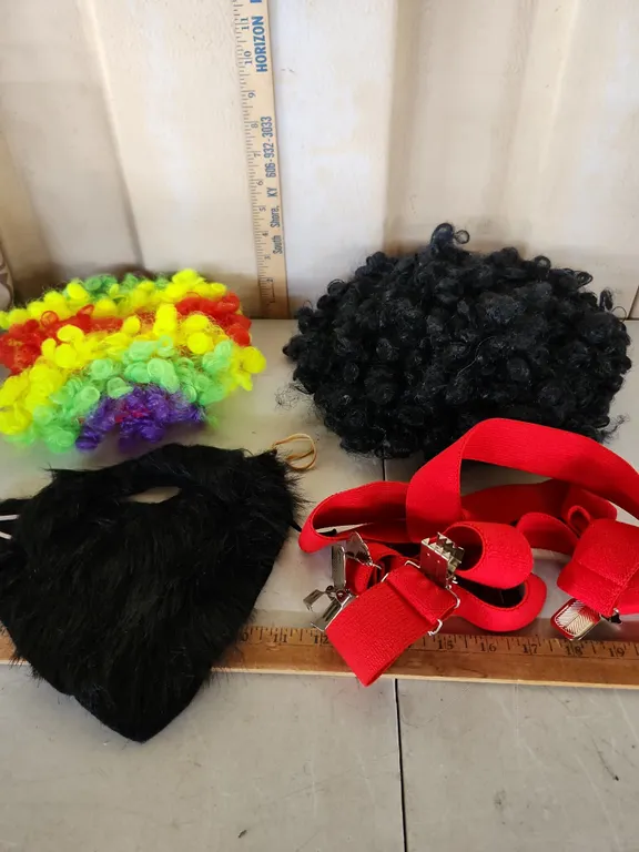 Wigs, 1 Pair Suspenders, Etc.