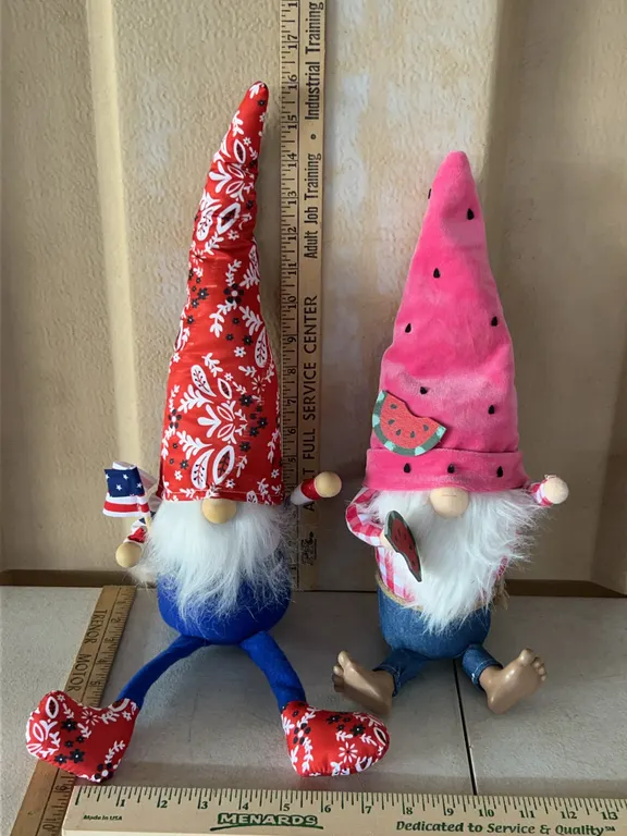 2 Plush Gnome Shelf Sitters