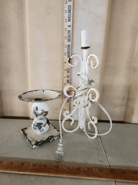 Metal Lamp & Metal Candle Holder