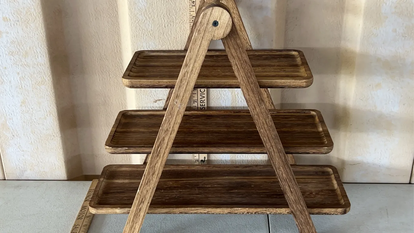 Collapsible 3 Tier Wood Shelf