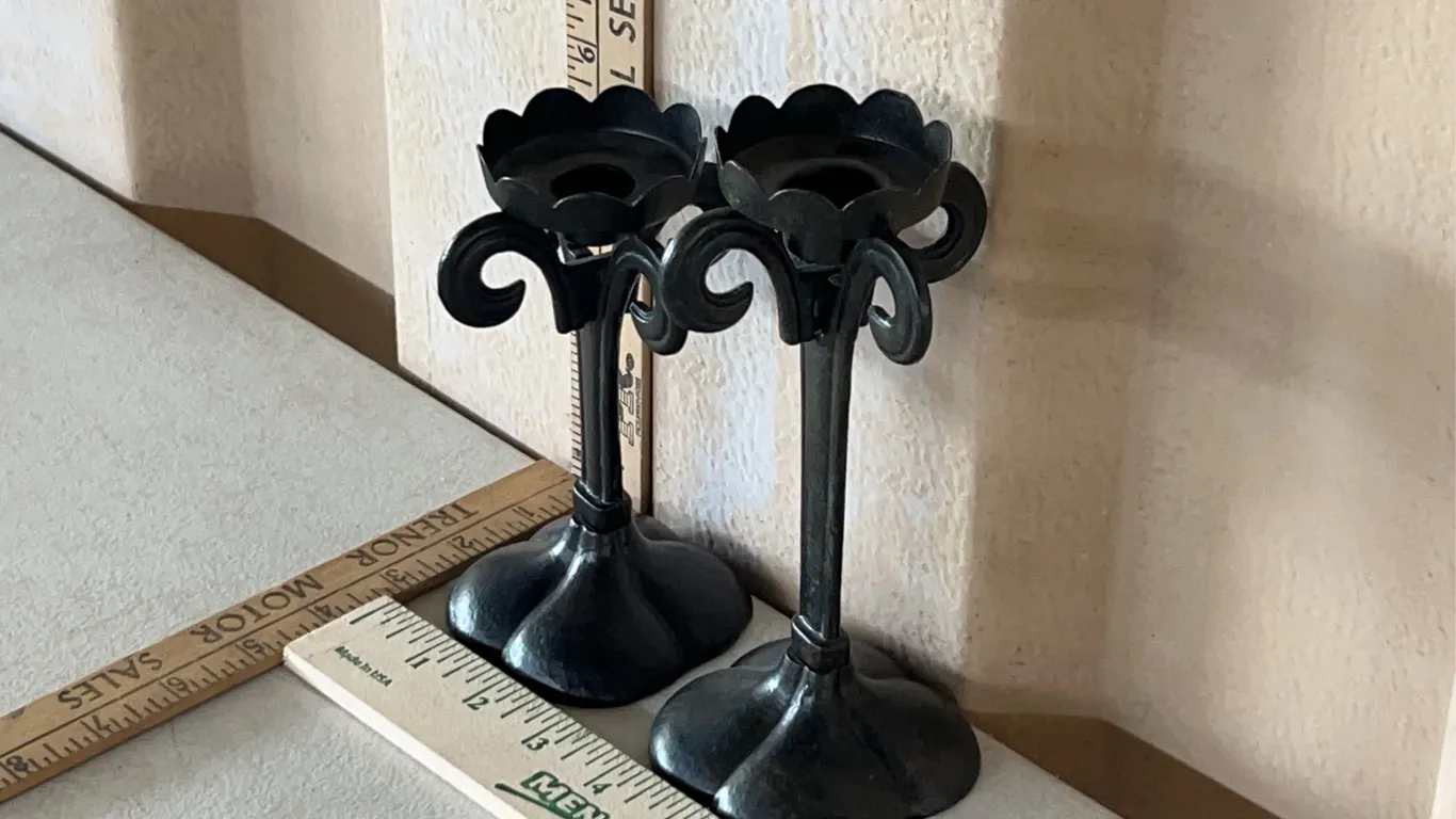 2 Metal Candle-Lite Candle Holders