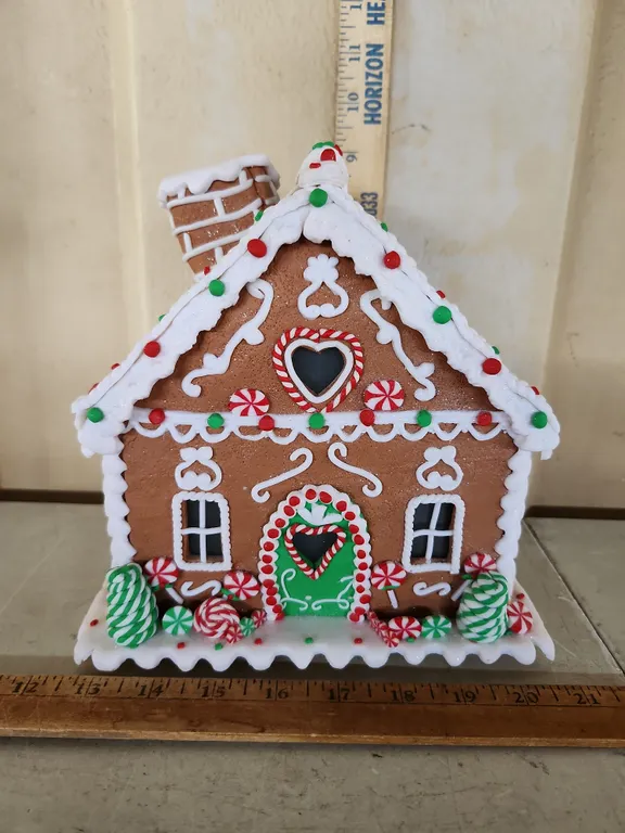 Hand Made Gingerbread House 8.5" Tall