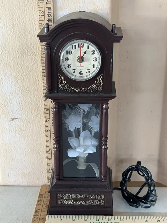 Quartz Fiber Optic Clock 16.5" Tall (Fiberoptic Tested Works, Clock Part Battery Operated)
