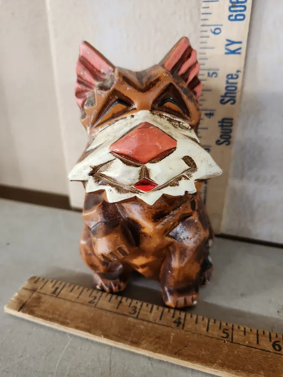Vintage Napcoware Paper Mache Dog Bank, Minor Paint Chips