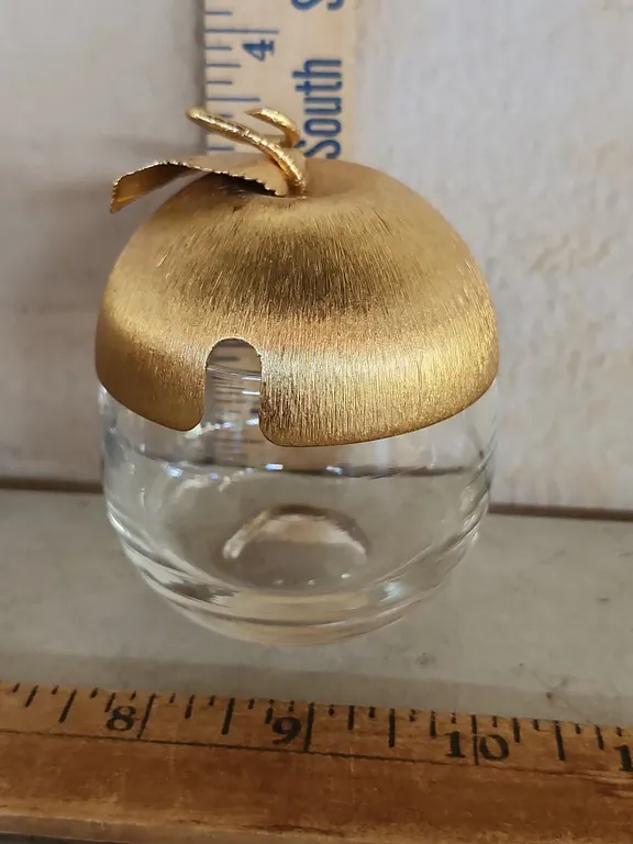 Vintage Napier Gold Plated Jelly Jar, No Spoon