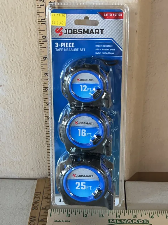 New Jobsmart 3 Pc Tape Measure Set