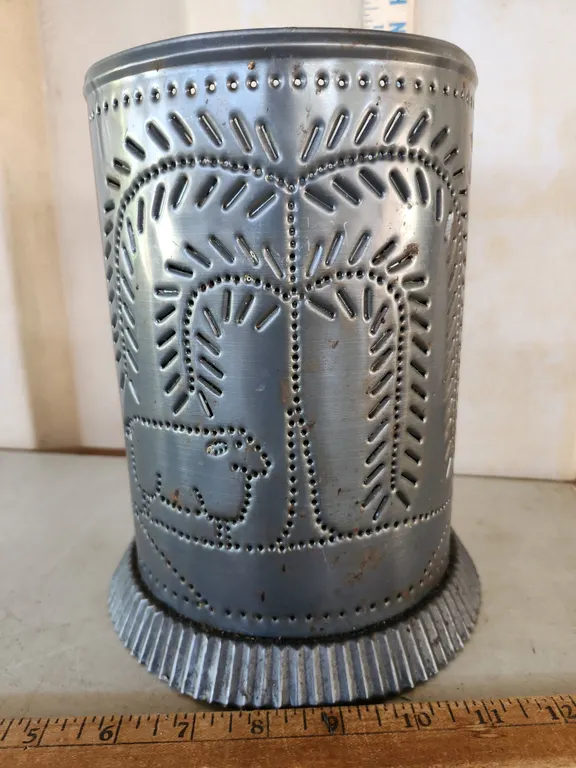 Punched Tin Candle Warmer 7"X8.75"