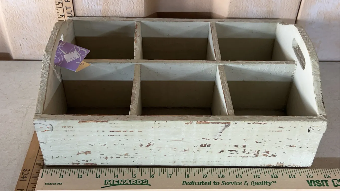 Accents To Beautify Wood Tray 15.4''X10.4''X3.7''