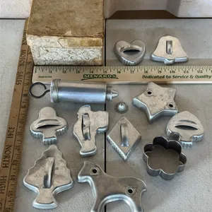 Vintage Tin Cookie Cutters & Cake Decorator