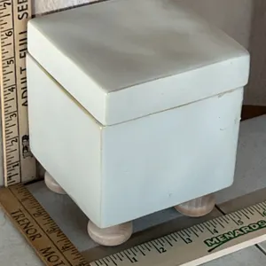 Threshold Stoneware Square Decor Box 5''X5''X6.25''