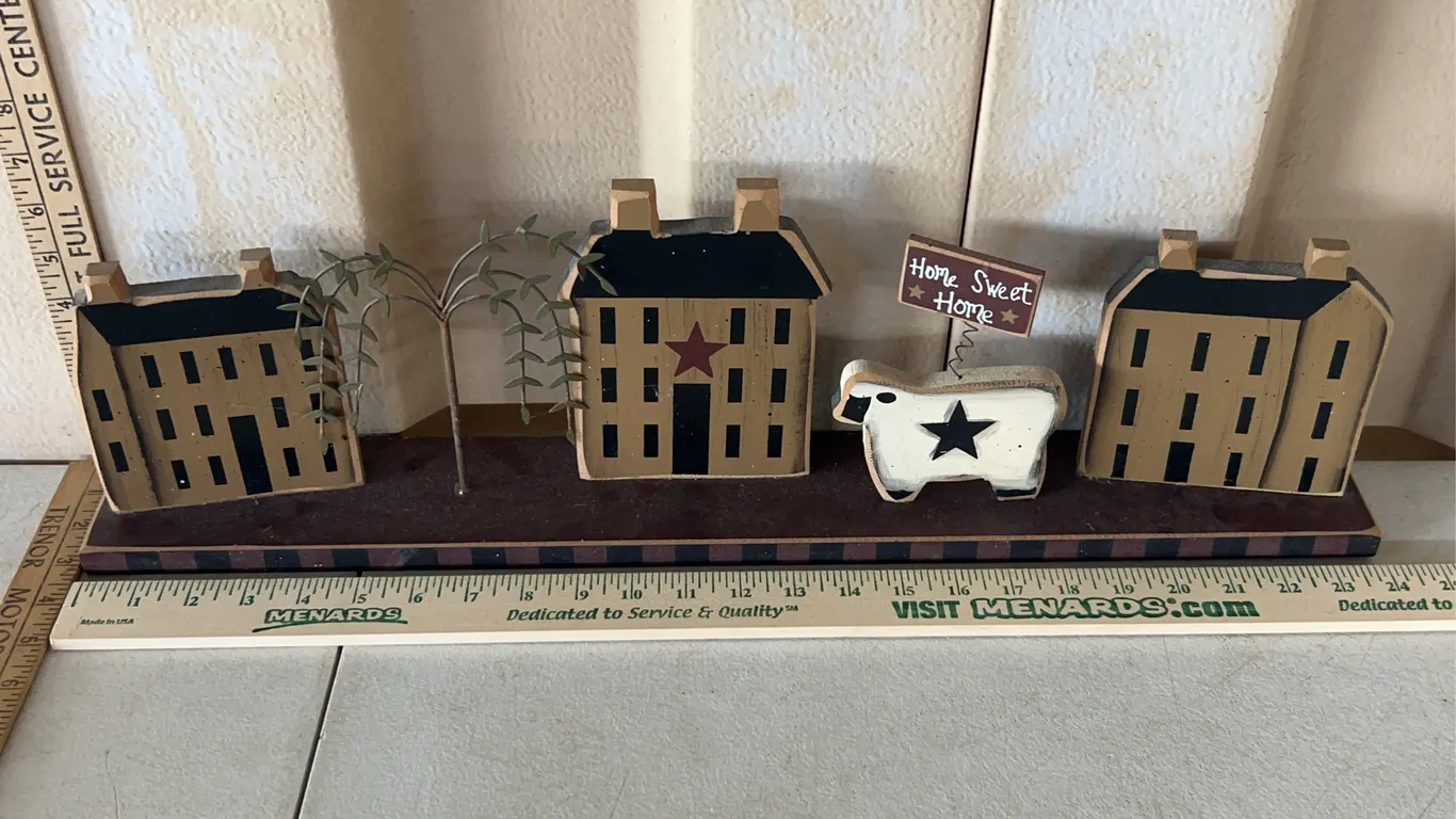 Wood Home Sweet Home Decor 24''X3''X7''