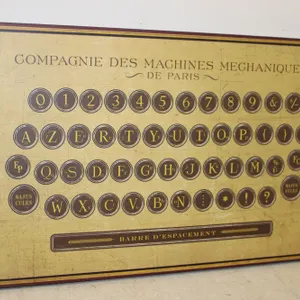 French Typewriter Wall Art