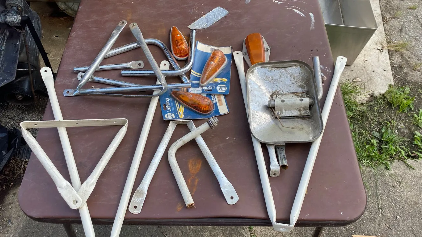 Vintage Truck Mirror Parts & Truck Marker Lights Lot