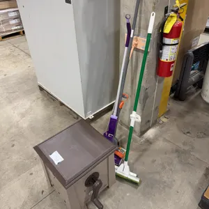 Lot of Garden Hose Reel, (2) Mops, (1) Swiffer Wet Jet, etc.