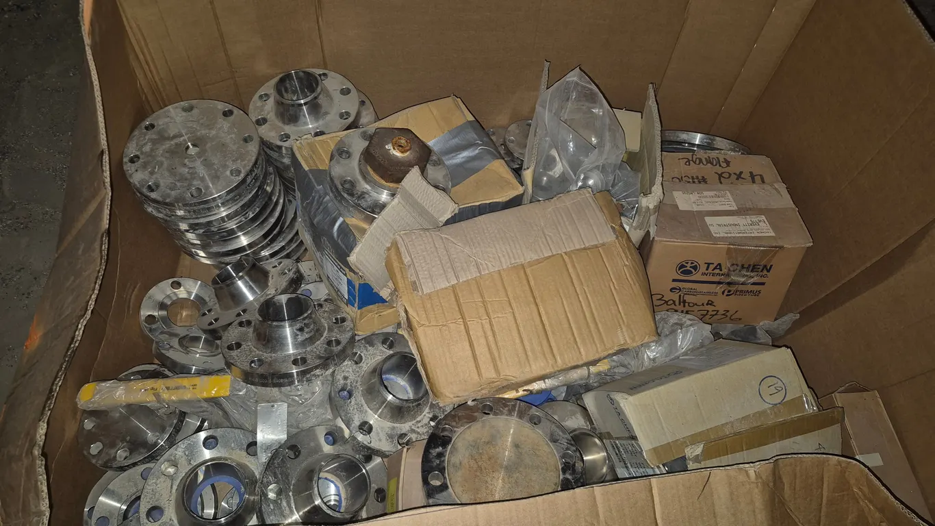 BOX OF STAINLESS STEEL PIPE FLANGES