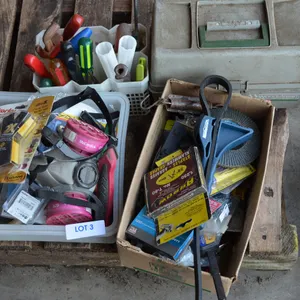 Assortment of Screwdrivers, Air Filter, Oil Filter Wrench, Clamps