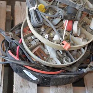 Assortment of Stainless Steel Clamps, Tarp Straps