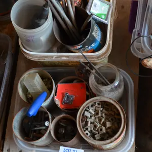 Assortment of Square Nuts, Springs, Impact Tool