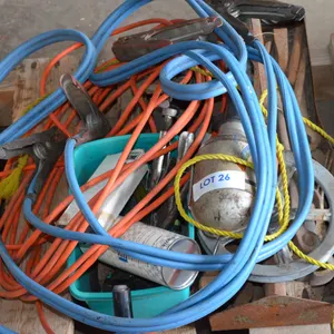 Trouble Light, Vise Grip, small Pulley, Steel Chisels, Booster Cables