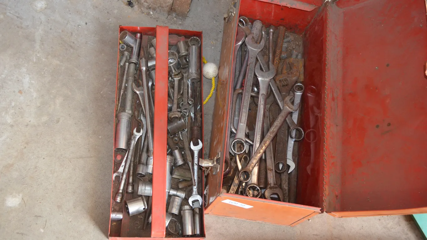 Large Toolbox with misc. wrenches and tools