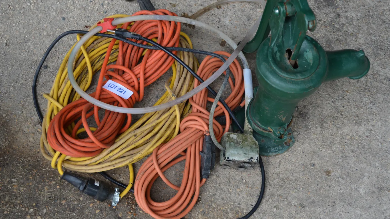 Extension Cords, Antique Water Pump